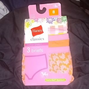 Girls hands classics 3 briefs size 8